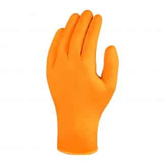 SKYTEC TX725 Tough Grip Orange Nitrile Disposable Chemical Resistant Gloves (BOX of 100)